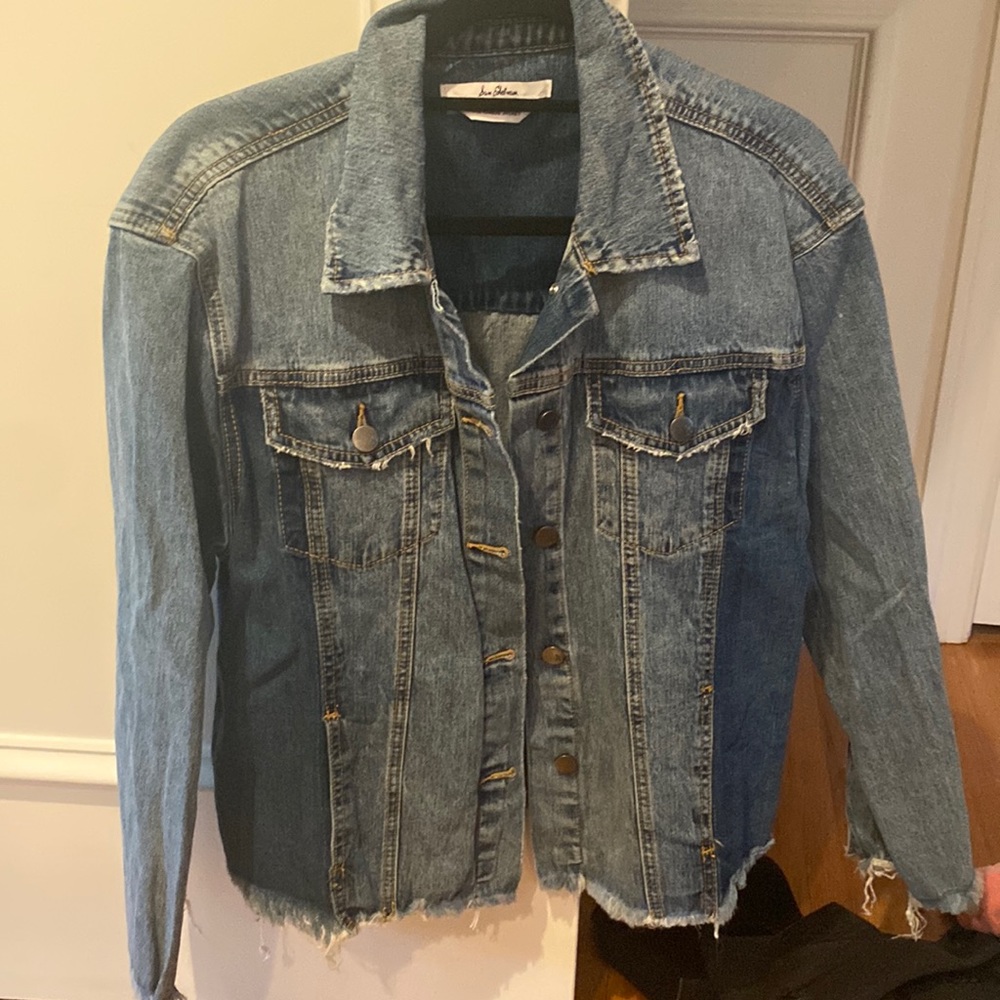 Size XL Sam Edelman two-tone jean jacket